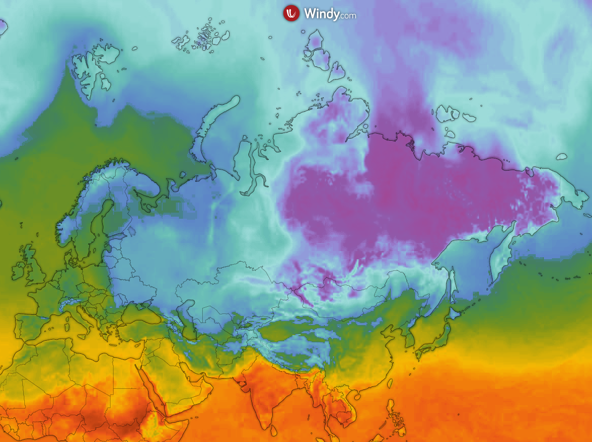 Европейская часть россии температура. Тепловая карта России. Температура на карте России в реальном времени.